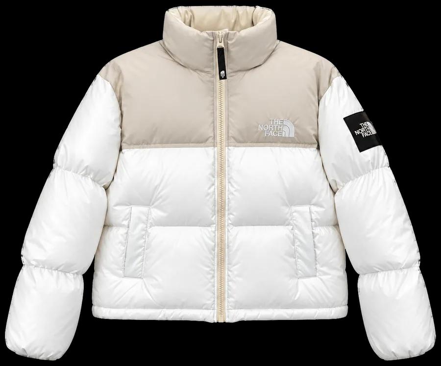 The North Face Cropped Nuptse Ivory Beige