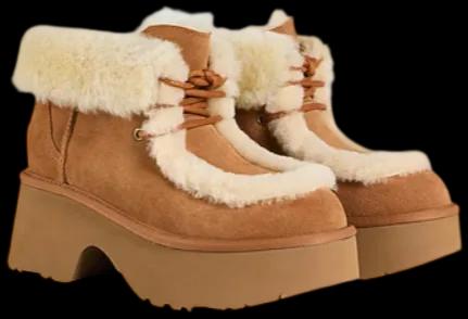 UGG Shearling Platform Chestnut